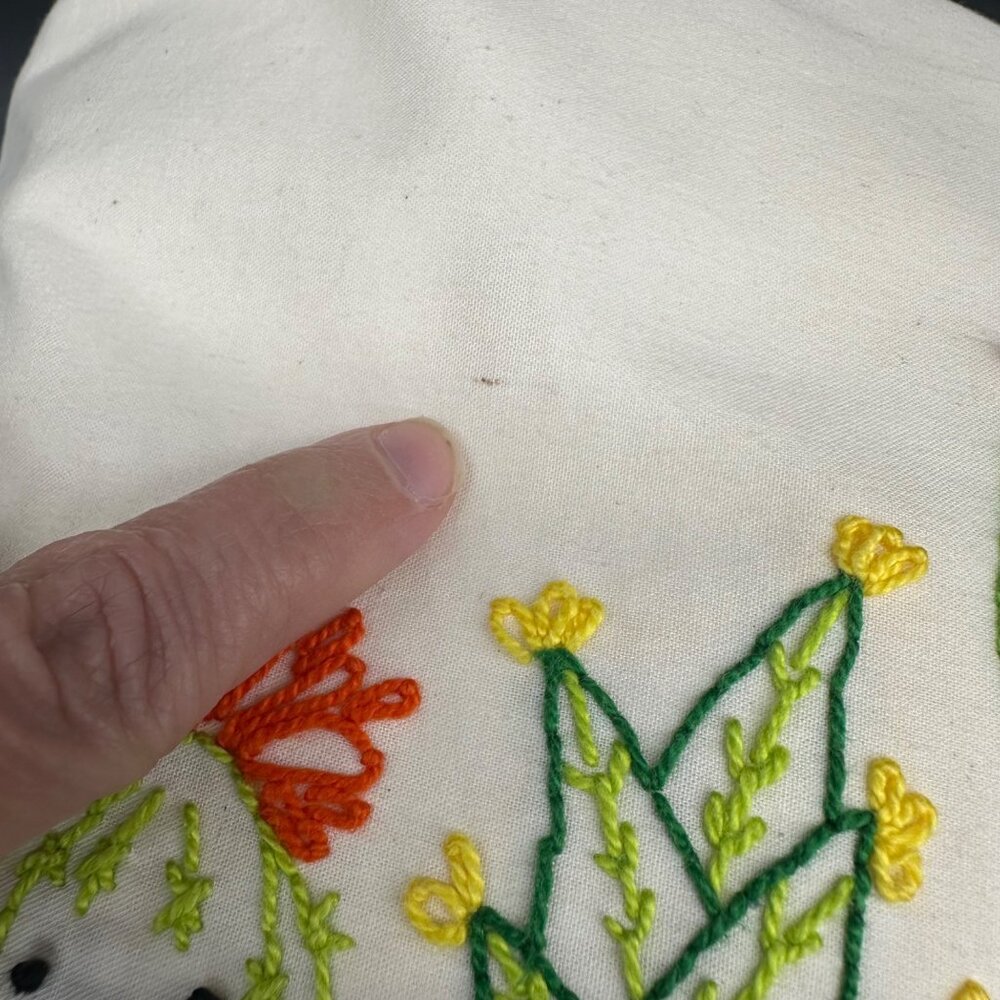 Handmade Embroidered Cactus Throw Pillow Kitschy Anthropomorphic Decorative - Picture 7 of 11